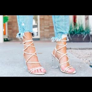 Nude Wrap Heels